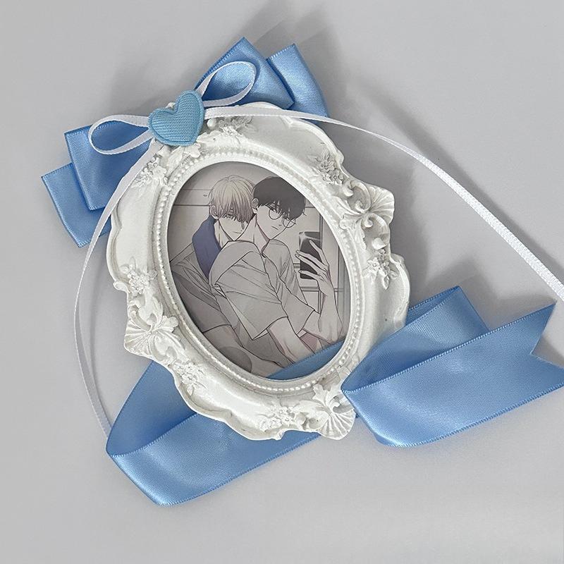 Vintage Photo Frame Card Holder with Cute Bow Knot 3 Inch Kpop Idol Photocard Sleeves Kawaii Card Binder European Style 2025 New