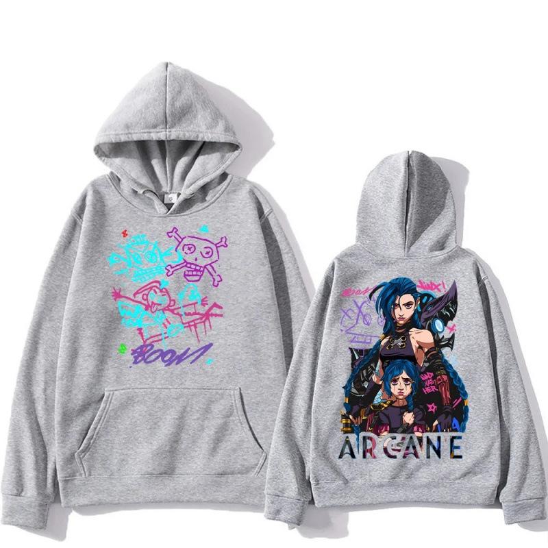 Bluzy z kapturem Arcane Jinx Mężczyźni Kobiety Odzież Harajuku