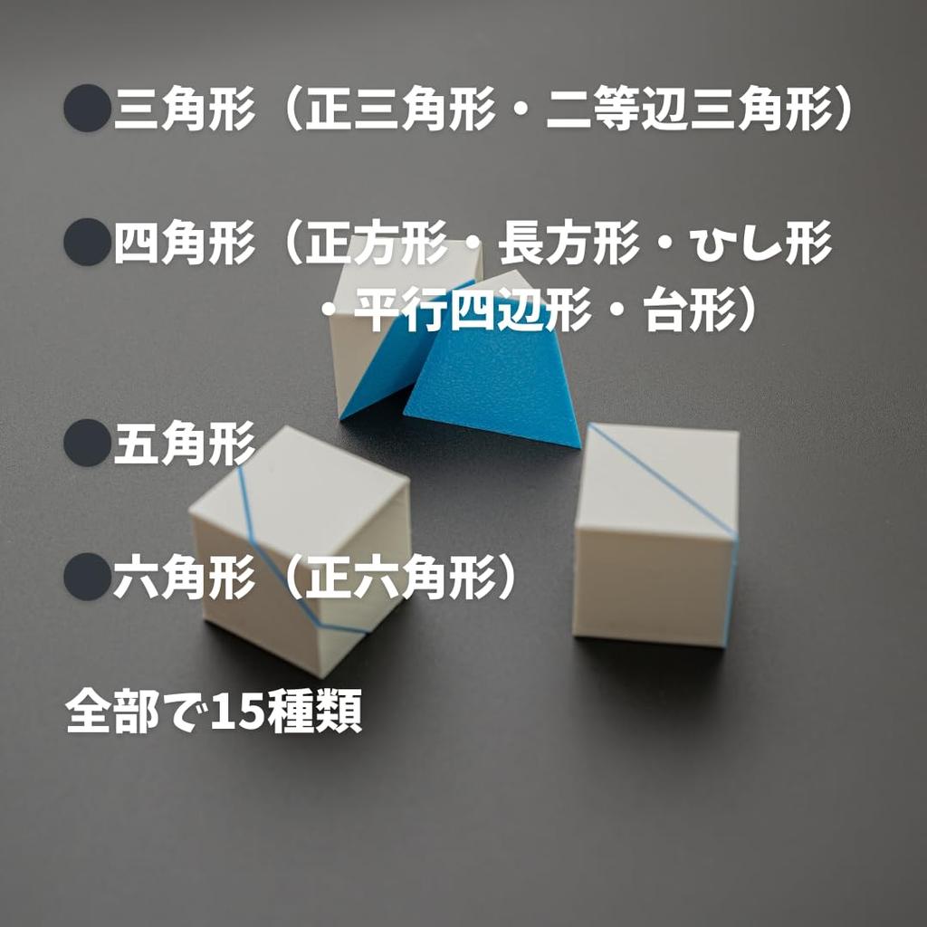 Junior High School Entrance Exam Preparation: Cube Cross-Section 3D Models - Math, Solid Geometry, Complete Set of 15 Types - Spatial Reasoning Traini