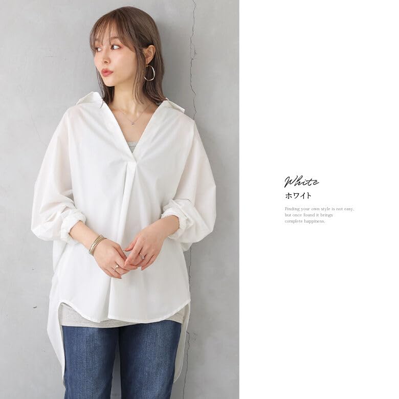 Oshare Walker Neck Silhouette Dolman Skipper Open Perfect for Tan0123 n'OrLABEL [Skipper Shirt] Women's Tops, Blouses, Style, Shirt, Collar, Simple,