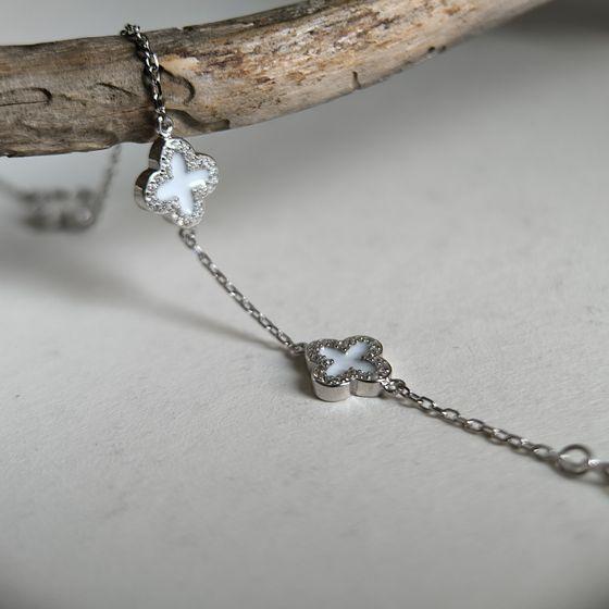 Серебряный браслет с емаллю, вес изделия 5 гр (2185536)