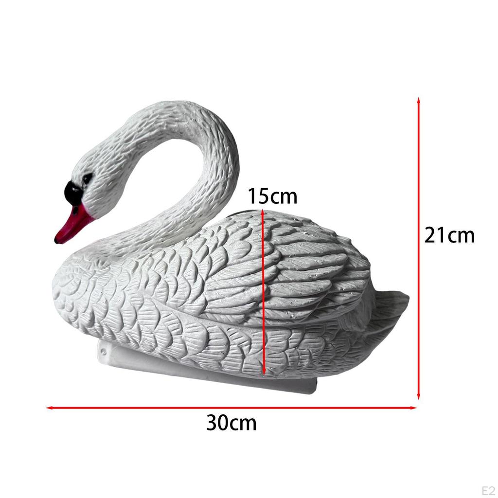 Garden Pond Float Swan Decor, Figurine Float, Realistic for Courtyard