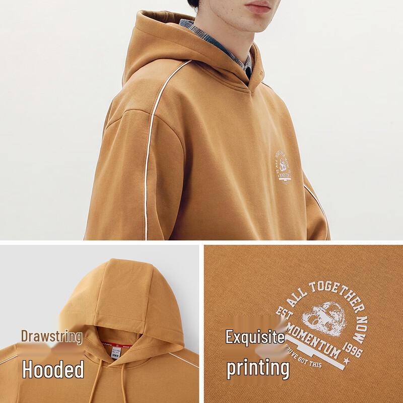 Semir Men's Hooded Pullover Sweatshirt with Letter Print