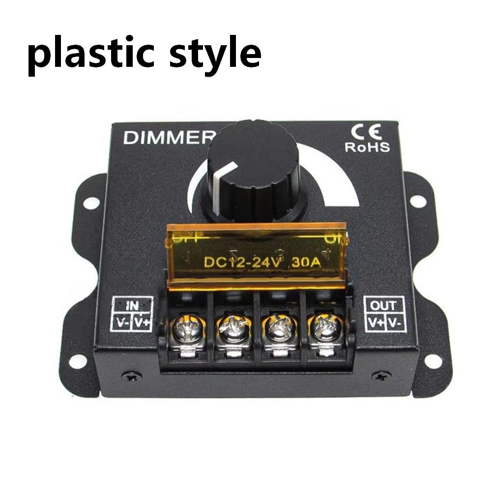 For LED Strip Installations LED Strip Dimmer Brightness Regulator Rotary Knob Control Plastic Enclosure DC 12V-24V Compatible