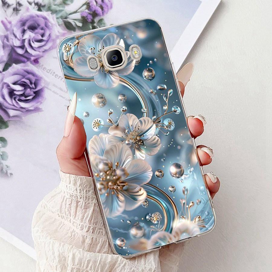 For Samsung J3 J5 J7 2016 Phone Case Back Cover Cute flower Painted TPU Cases For Samsung GalaxyJ5 2016 J510F Soft Fundas