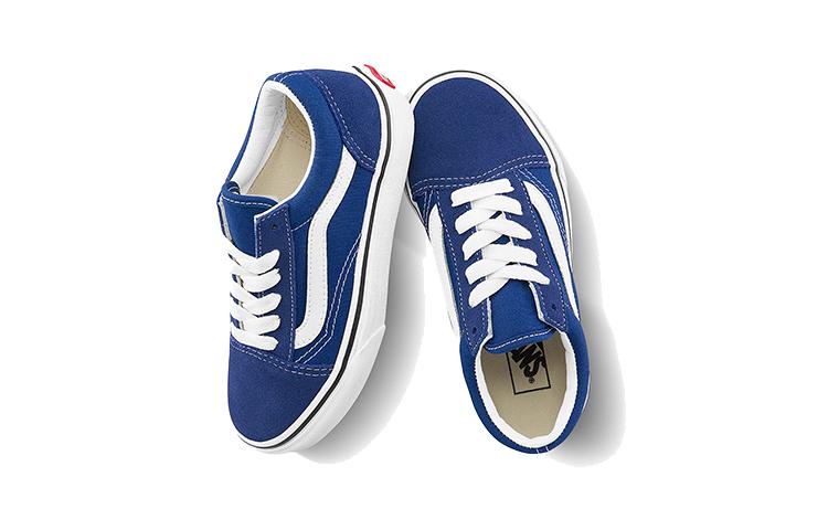 Vans Canvas Low top Kids' Skateboarding Shoes Blue Children Aged 3 7 Years Old VN0A4BUU2JO