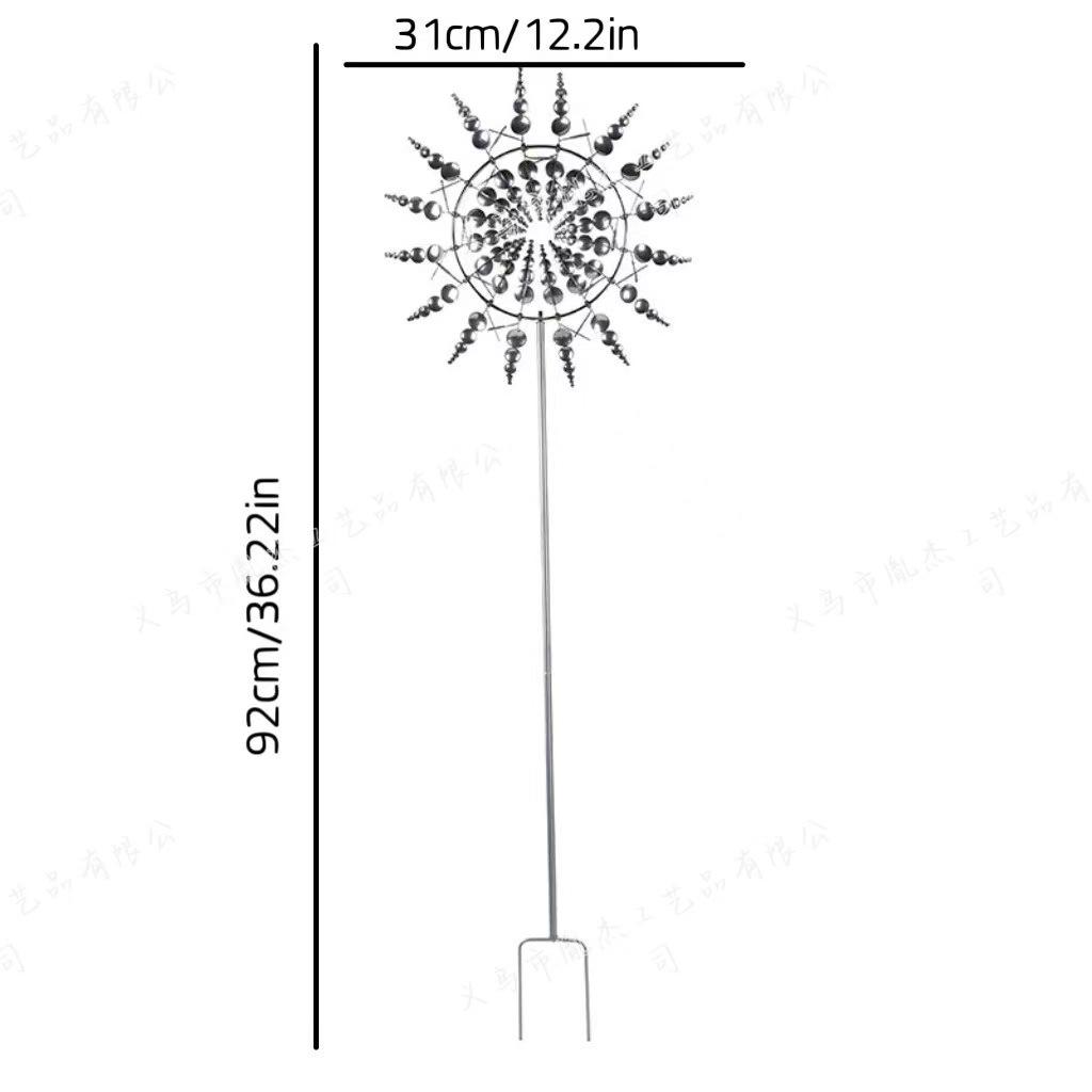 Modern Minimalist Wrought Iron Outdoor Garden Windmill Ornaments