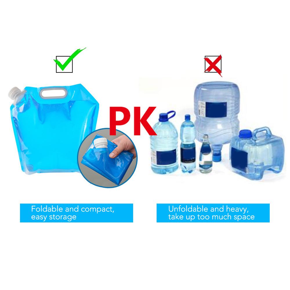 5L / 10L Collapsible Water Container Water Storage Jug Bag for Outdoor Camping Hiking Emergency