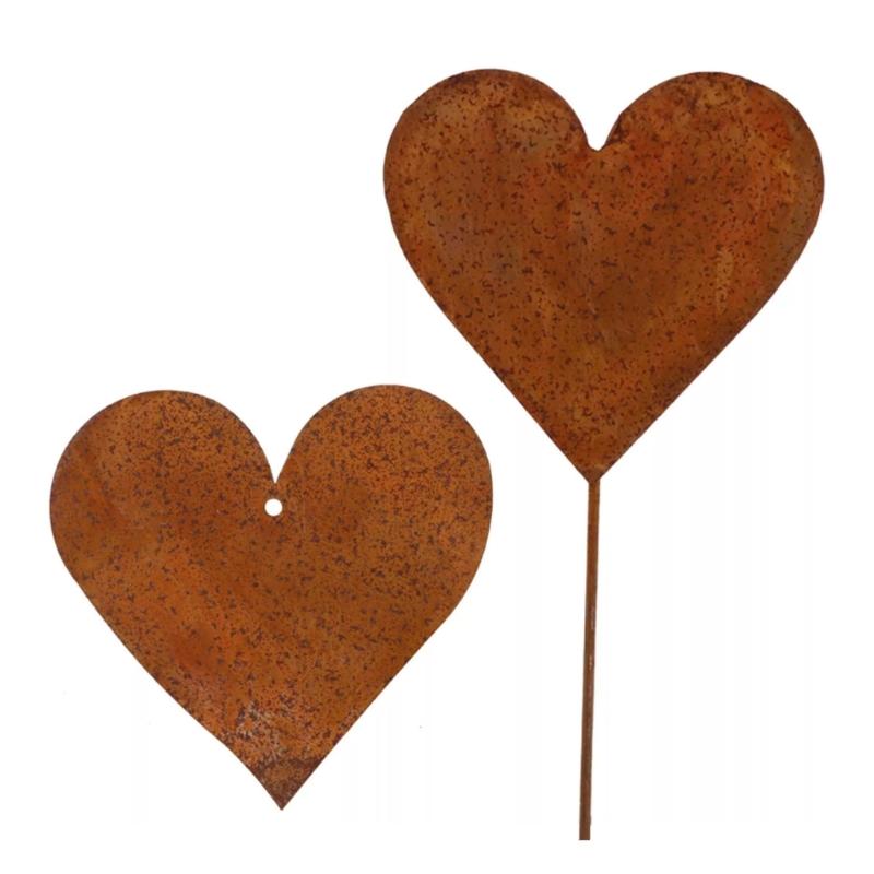 3pcs Heart Garden Stakes Weatherproof Metal Art Iron Stakes for Enhancing Garden Pathway and Outdoor Space Ornament