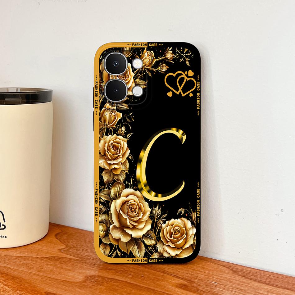 For Vivo Y500i / Y31D Phone Case Couple Letters Shockproof Full Coverage Funda For Vivo Y 31d Y 500i Soft Liquid Silicone Cover