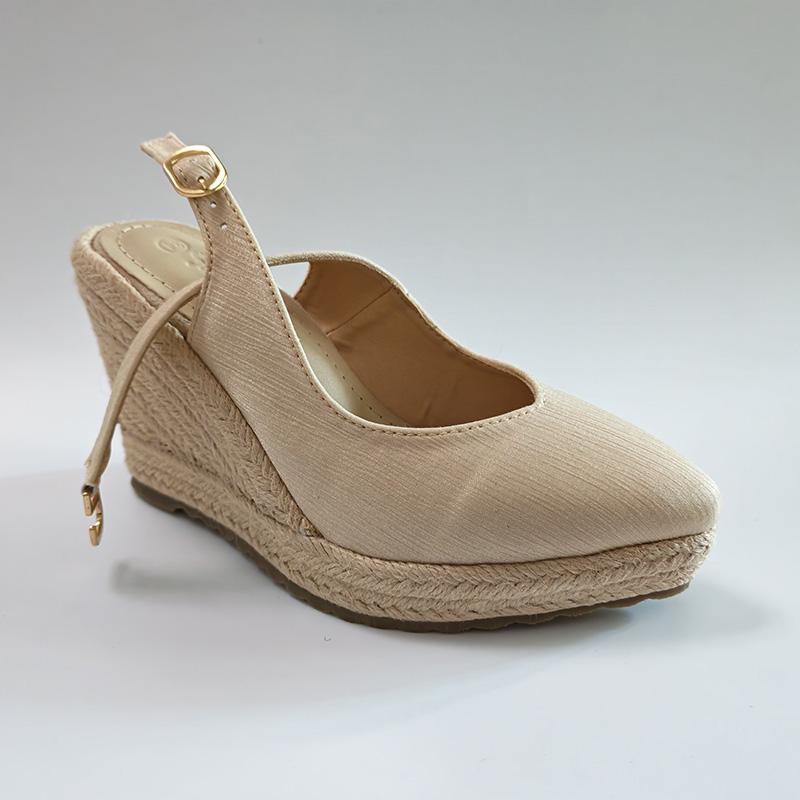 10cm Espadrille Wedges Heels Women Party Shoes Elegant Ladies Heel Sandals Pointed toe Summer Dress Shoes Plus Size 41