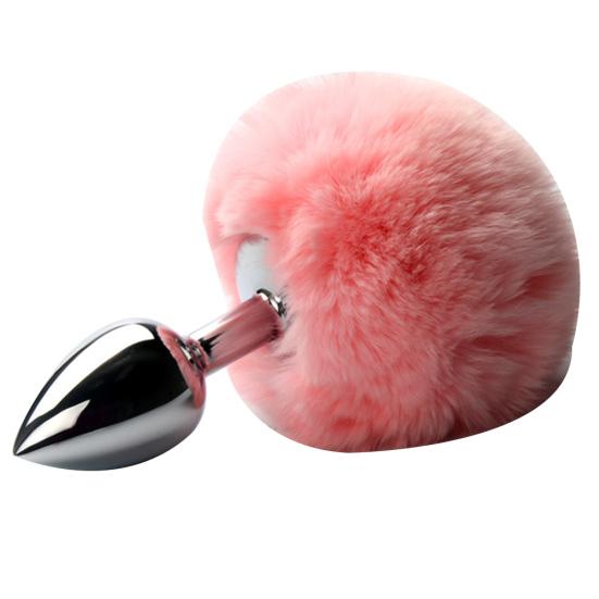 Women Masturbator Faux Fox Tail Metal Anal Plug Butt Couple Flirting Sex Toys