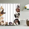 Wild Animals Bath Curtains Lion Leopard Cat Bathroom Decorative Shower Curtains Bathtub Decoration Bath Curtains