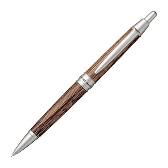 Mitsubishi Pencil Pure Malt Mechanical Pencil 0.5mm Wood Barrel Dark Brown M51025.22 Whiskey Barrel Material Knock-Type Sharp Eraser Included 0.5mm