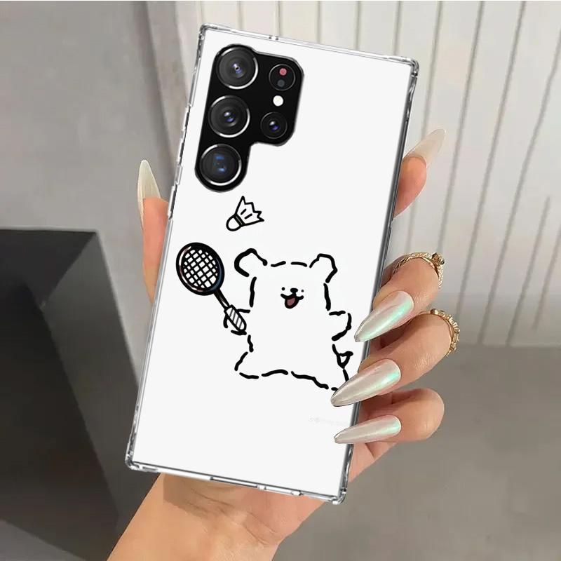 Badminton Sport Phone Case for Samsung Galaxy S26 S24 S23 Ultra S25 Edge S22 S21 Plus S20 FE + Soft Print Shell Funda Galaxy S25