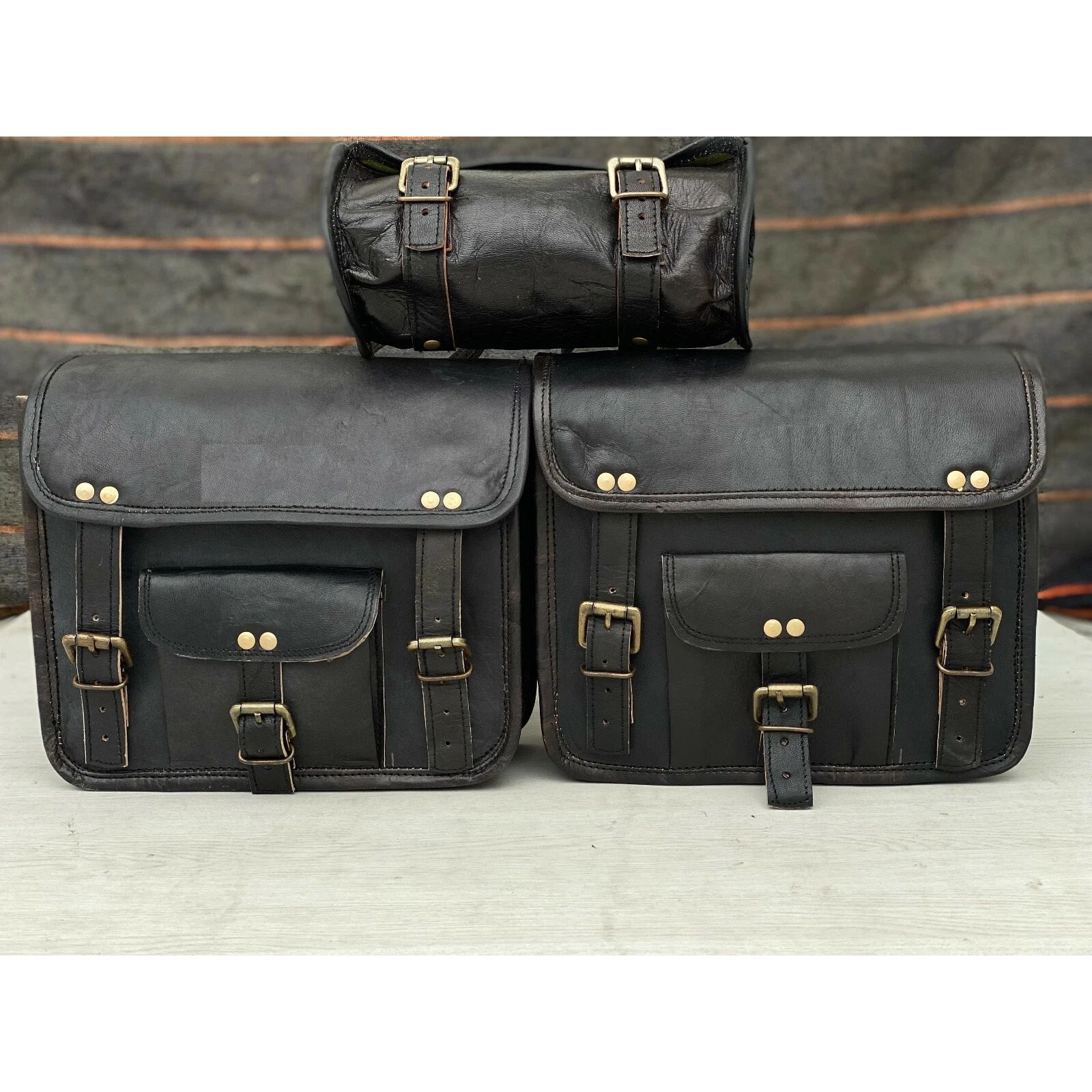 

Седельные сумки Седельные кофры Мотоциклетные сумки Боковая сумка Кожа (Вощеная козья кожа)