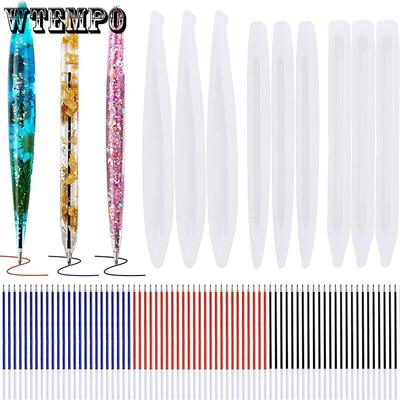 Pen Making Resin Molds Creative Epoxy Resin Molds, Resin Casting Molds for DIY Resin Crafts Making Gift Pen Silicone Molds for Holiday