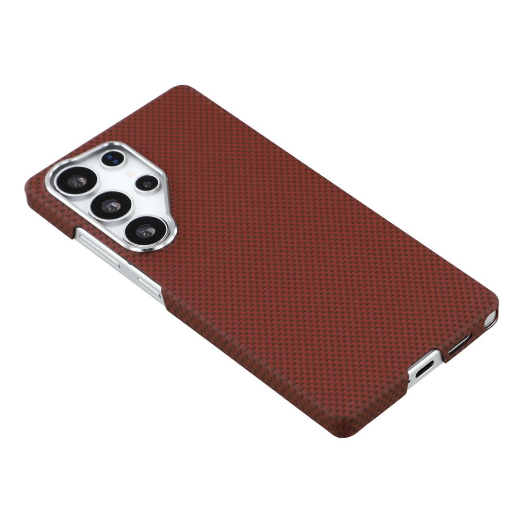 X-LEVEL For Samsung Galaxy S25 Ultra Magnetic Case Carbon Nanofiber + Metal Lens Frame Phone Cover