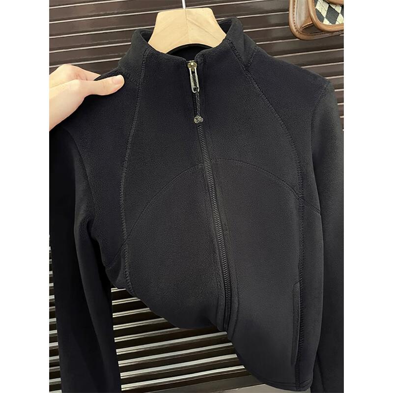 La Chapelle Women's Fleece-Lined Stand-Collar Zip-Up Jacket