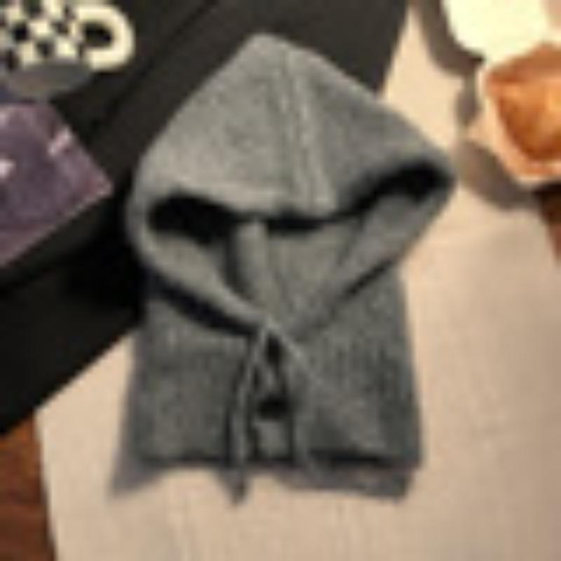 South Korea Balaclava Hat Women'S Autumn And Winter Warm Scarf Body Ear Protection Hooded Scarf Knitted Wool Hat Tide