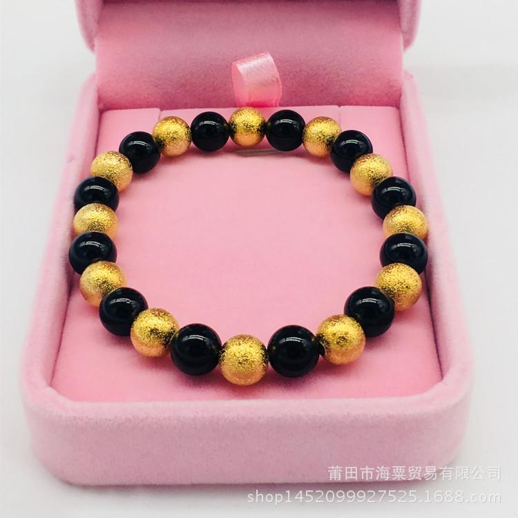 Dubai Jewelry Agate Transfer Bead Braceletgold Plated Surface Bead Bracelet Exquisite Jewelry Gold Plated Ladies Jewelry BRACELET