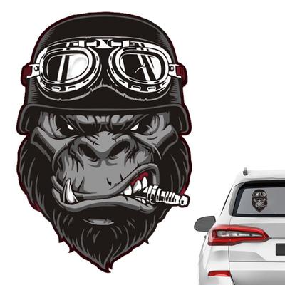 Adesivo engraçado de orangotango, macaco rugidor, cabeça de orangotango, adesivos de carro, macaco rugidor, decalque de para-choque de geladeira, cabeça de orangotango, carro