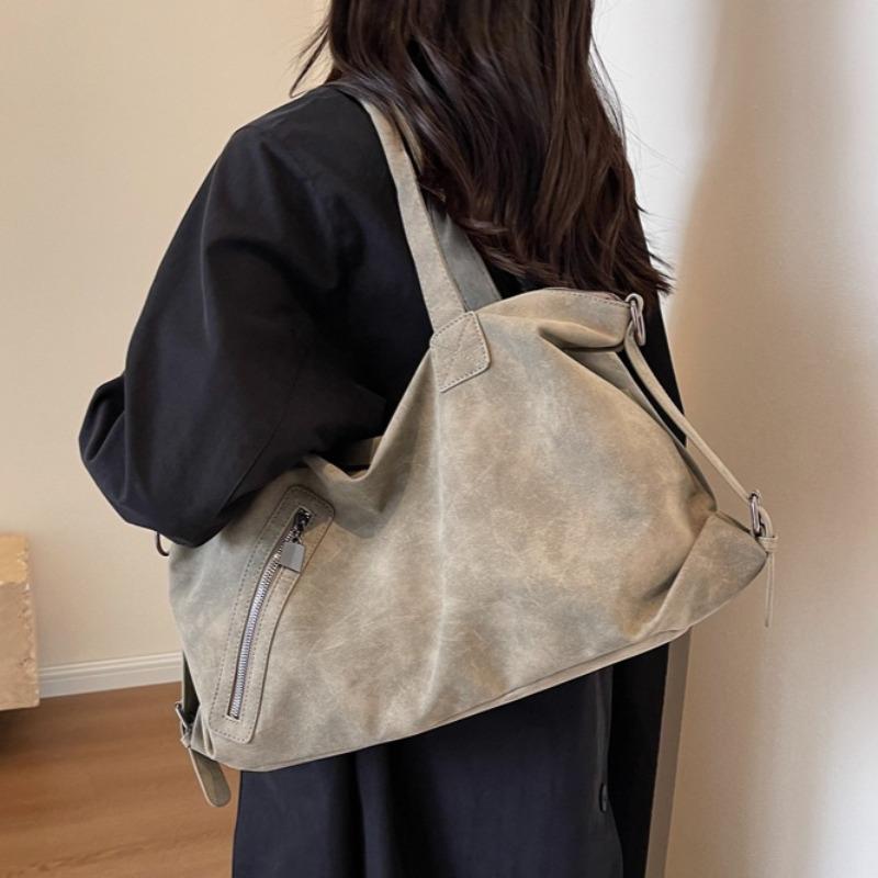 Retro Women's Leather Handbag Large Capacity Travel Crossbody Bag Vintage Shoulder Bag for Daily for Daily Commute Work Shopping and Weekend Outings