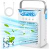 Portable 3 Speeds Air Conditioner USB Mini 7 Colors Lights Air Cooler Fan Water Cooling Fan Air Cooler For Home Office Use
