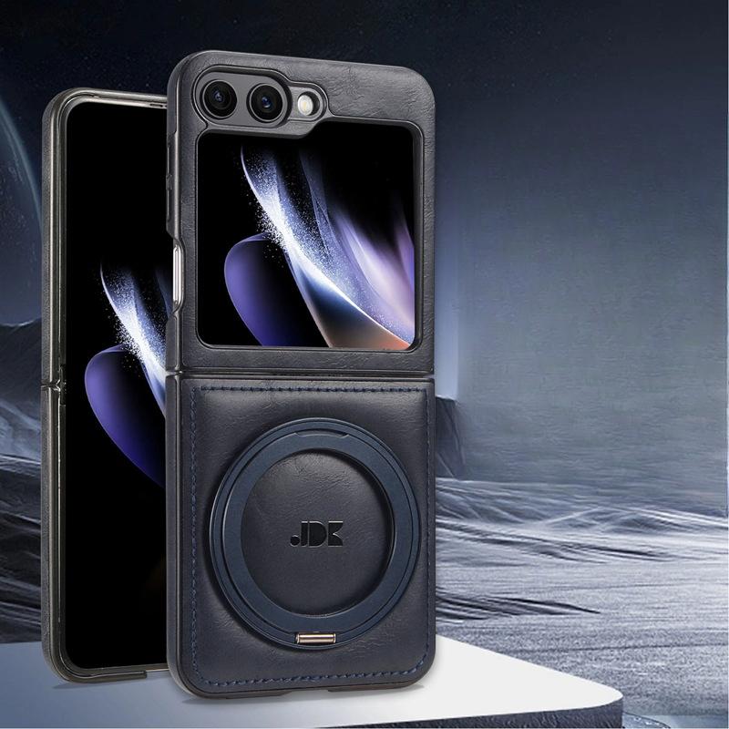 

Вращающаяся магнитная подставка из кожи подходит для чехла для телефона Samsung Zflip5. Флип ZFlip6/4/3 Бизнес-мужчины Samsung Galaxy Z Flip 3