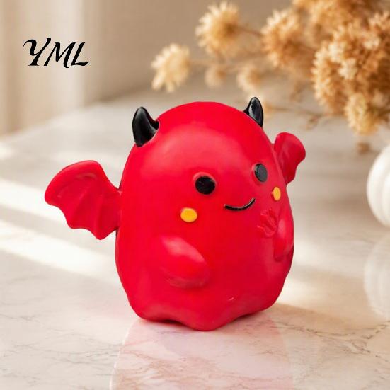Focus Improvement Tools Halloween Ghost Squeeze Toy, Angel Demon Stress Relief Tactile Sensory Toys Slow Rebound Ball Fidget Party Favors Toy