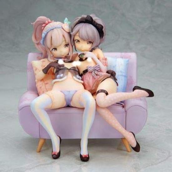 Rina Saya Otona No Moeoh Adult Illustration PVC ABS Painted Finished Product & "Dengeki Vol.4 Gallery" 1/6 &