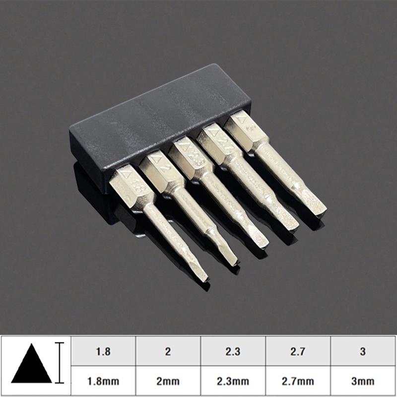 Triangle Head Screwdriver Bit Set Magnetic 1/4" Hex S2 Steel Security Triangular Screw Driver Bits Ratchet Wrench Hand Tools