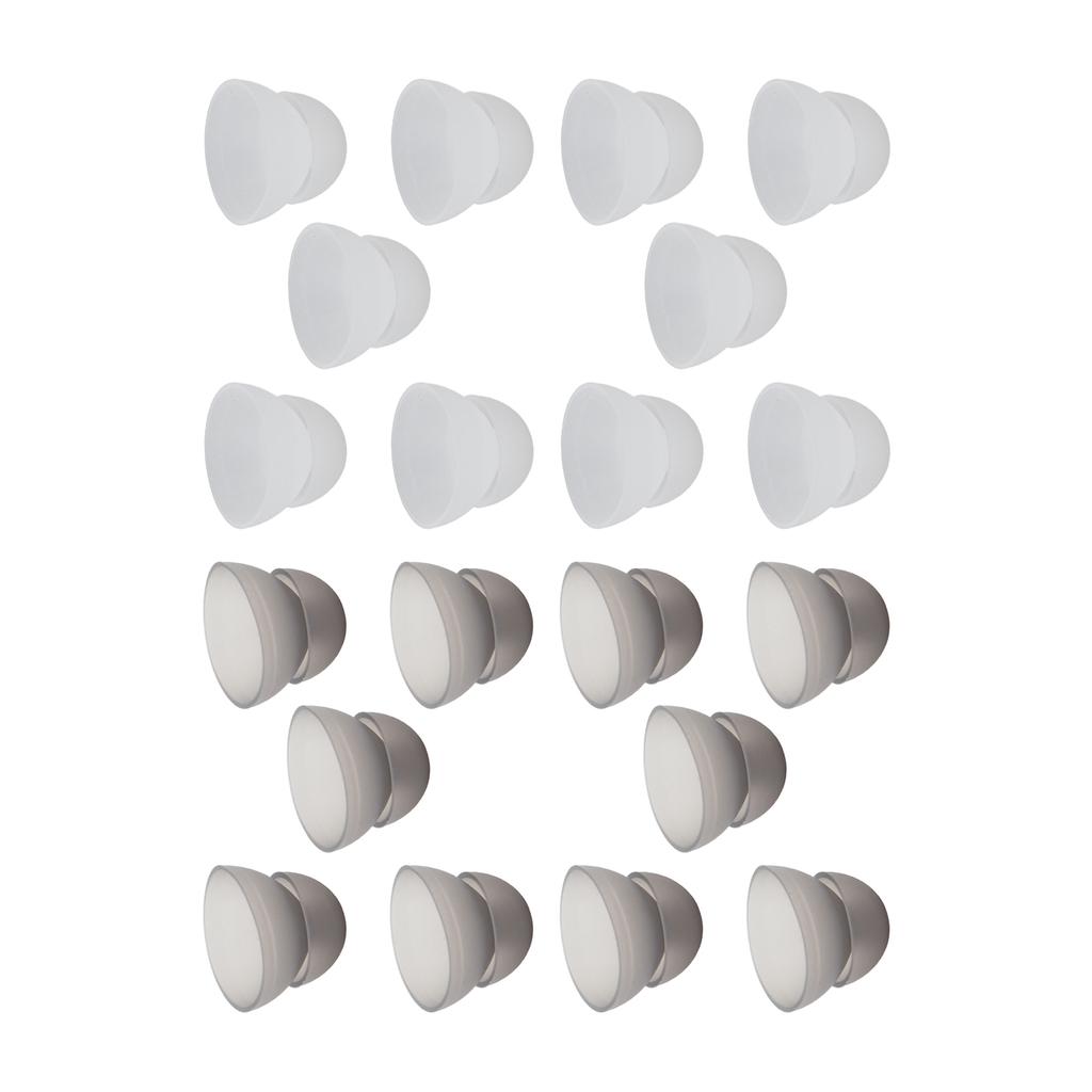 10PCS Hearing Aid Domes 12mm/0.5in Double Layer Soft Silicone Washable Removable Anti Static