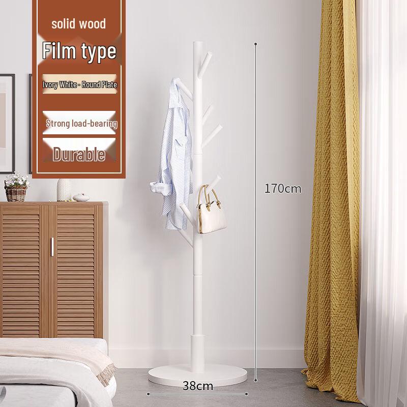 Milin Solid Wood Floor-Standing Coat Rack