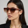 Vintage Men Women Big Sun Glasses Men Square Shades  Designer Unisex Sun Glasses Black Lense Male Female Sun Glasses UV400