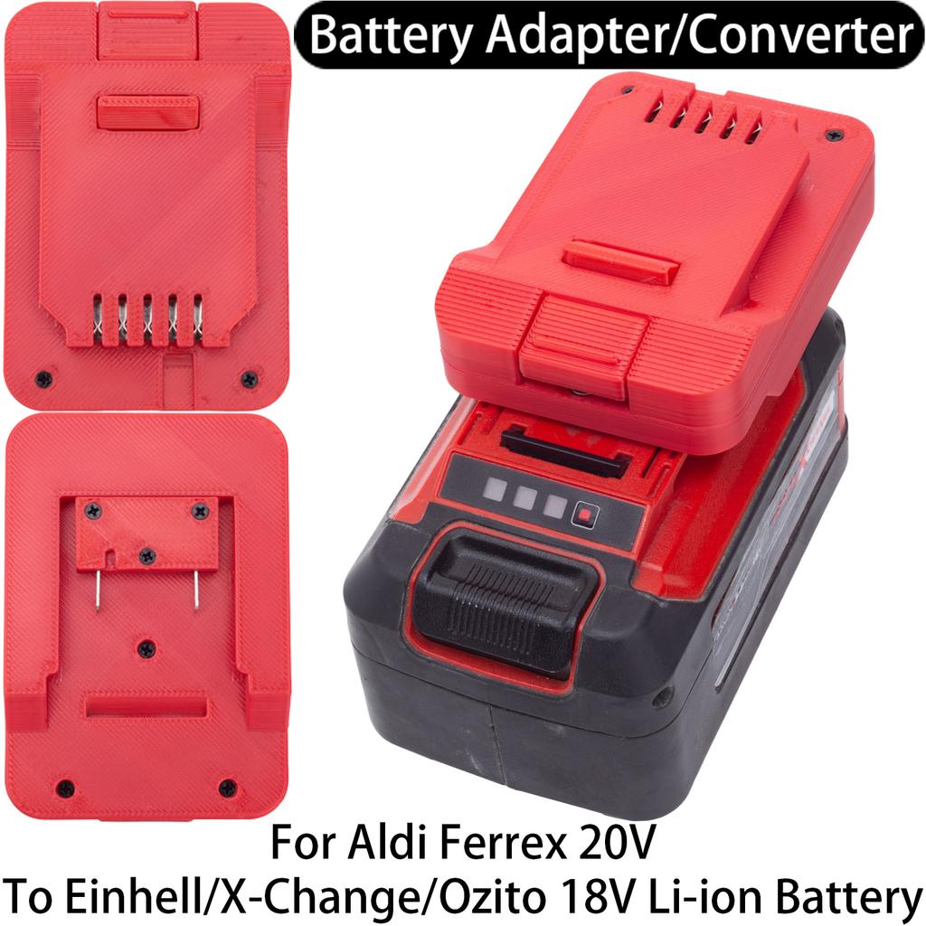 Battery Adapter For Aldi Ferrex 20V Li-ion Tools To Einhell/Ozito 18V Li-ion Battery Adapter Converter Power Tool Accessory
