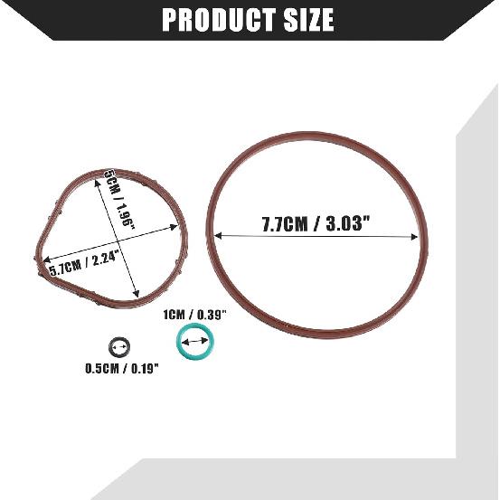 Engine / 5.0L Vacuum Pump Seal Kit for Land Rover Discovery 2017-2020/3.0L Vacuum Pump Gaskets for Jaguar F-Pace 2017-2020 / Elasticity/Fluororubber