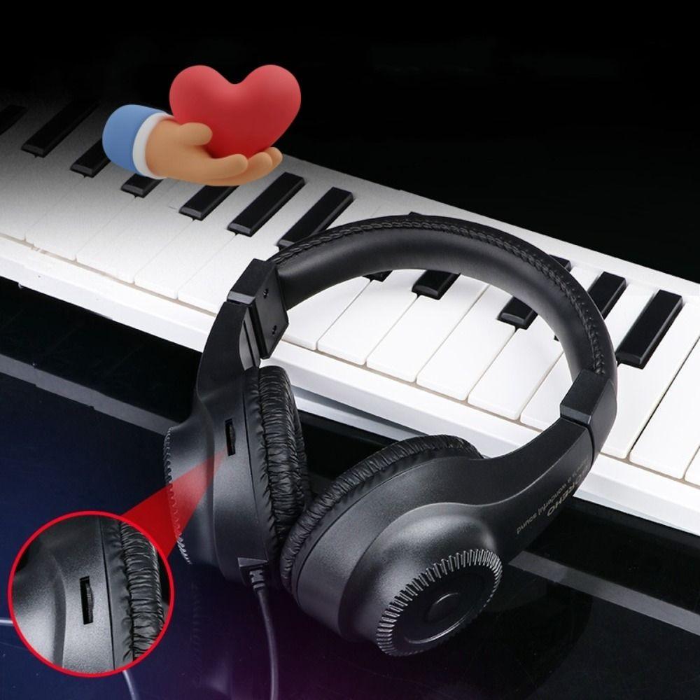 50mm Driver Wired Headphones Adjustable Electric Piano Earphone  Electric Guitar