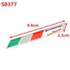 1 pièce Autocollant Emblème Grille 3D en Aluminium Voiture Carte Italie Drapeau National Moto