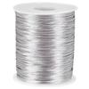 100M Round Polyester Satin Rattail Cord, for Chinese Knot Making, Silver, 1.5mm, About 109.36 Yards(100m)/Roll