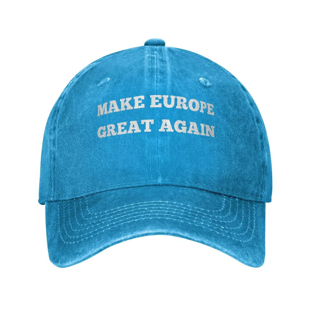 Make Europe Great Again Washed Baseball Cap  Fashion Sun Trucker Hat Summer Couple Women Tennis Skate Baseball Caps