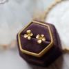 Gold Flower Stud Earrings for Women - Retro Design, High-End Luxury Jewelry