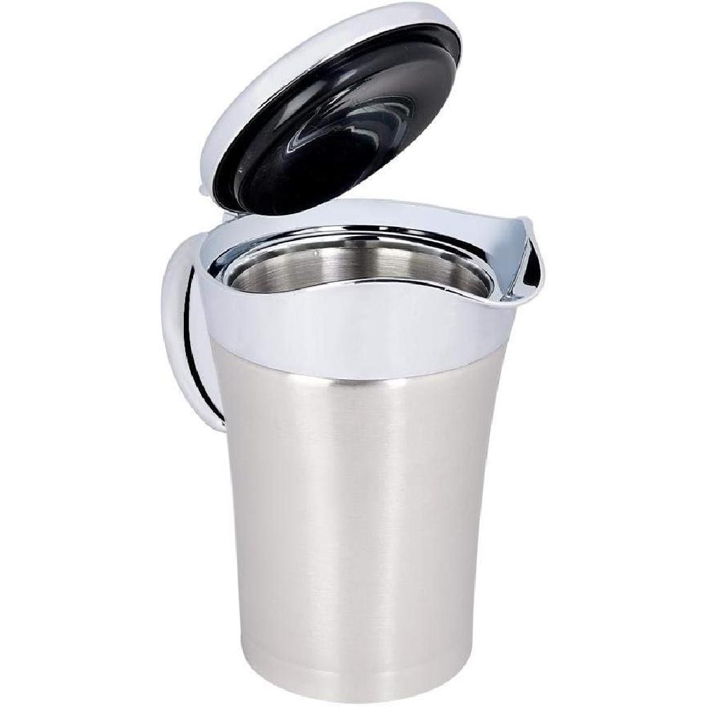 450ML/750ML 304 Stainless Steel Thermal Sauce Pot, Double Wall Insulated Gravy Boat Pot with Lid Serving Jug Bucket with Non-drip Spout for Juice