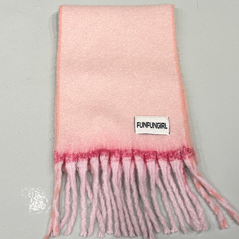 Autumn and winter new high-end scarf men's and women's niche simple shawl thickened warm versatile scarf