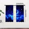 2Pcs Polyester Fantasy Night Sky Printing Window Curtains Birthday Party Decoration Backdrop Drapes for Living Room