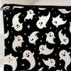 Holiday Theme Storage Bag Bag, Halloween Pattern Print, Durable Canvas Zippered Cute Ghost Pencil Case Travel Toiletry Case, for Makeup And Stationery