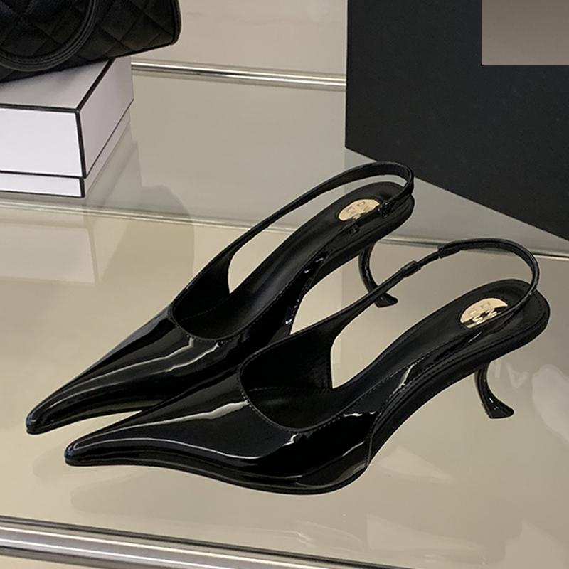 Eilyken Sexy Designer Patent Leather Pointed Toe High Heels Pumps Women Shallow Fashion Elegant Banquet Wedding Party Shoes Size 40 35 чёрный 5080₽