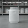 Long-Lasting Thick-Walled Food-Grade Container with Double Lid Versatile Square