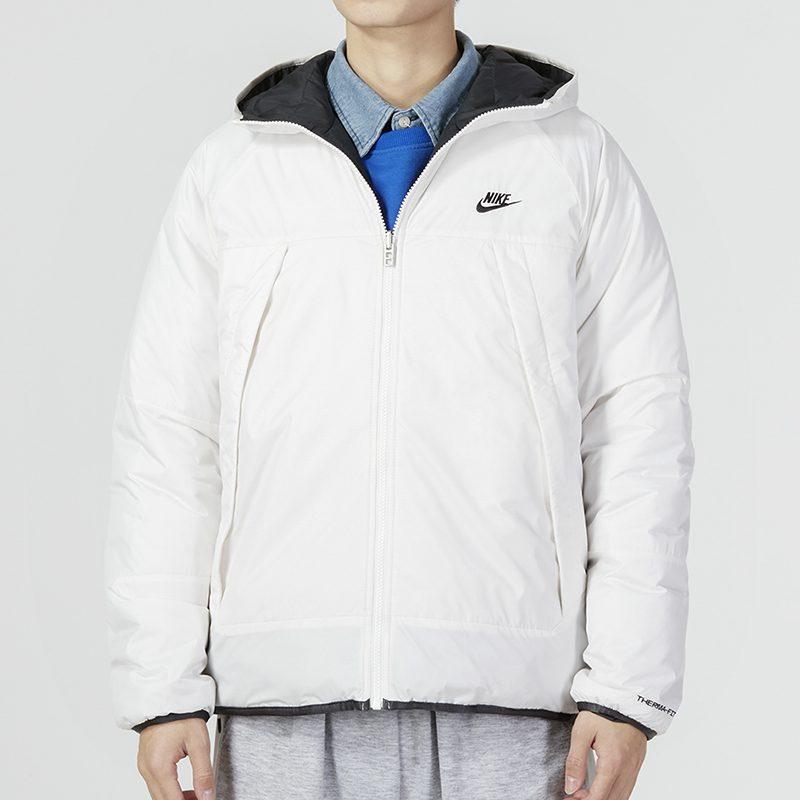 Nike Puffer Jackets Men's Black Hooded Moderate Quilted Padded Jacket DH2784-030