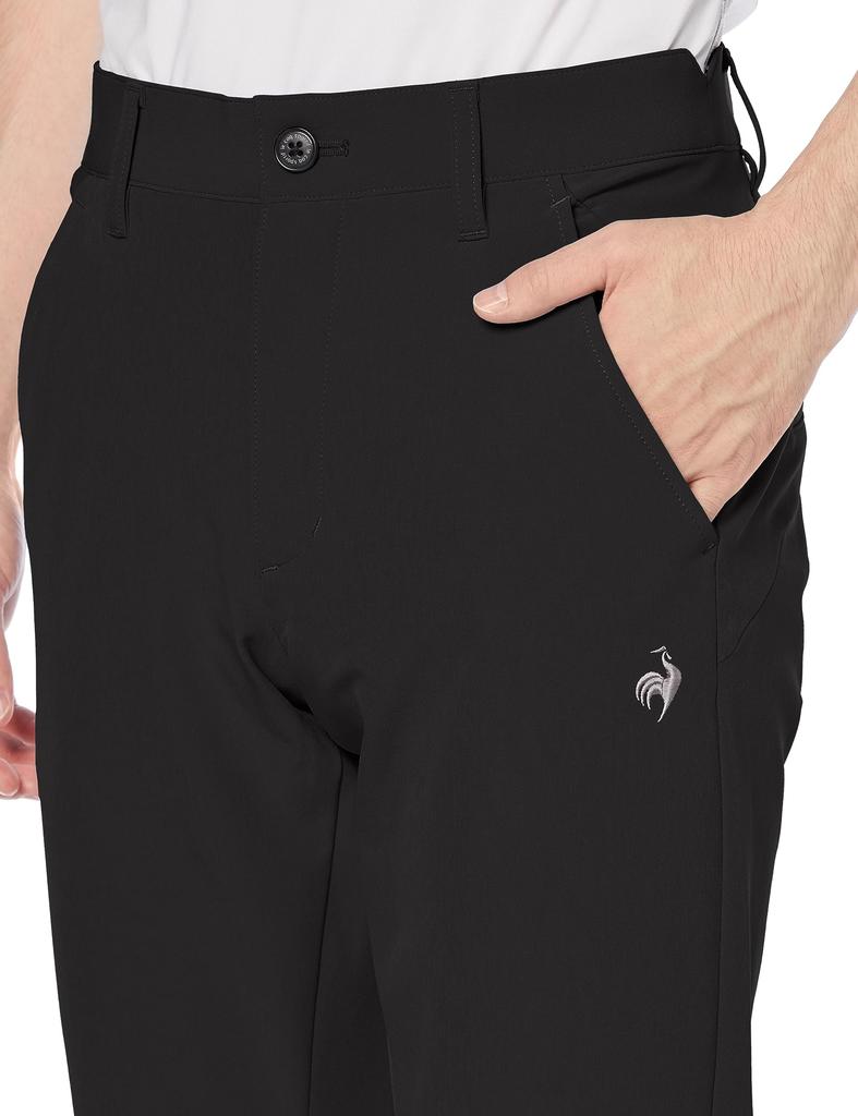 Coq Sportif Golfové kalhoty Zúžené Absorpční potu Jednobarevné Jednoduché Golf QGMWJD04 BK00 [Le Golf] [Stretch Forcer] Pánské (Černá)